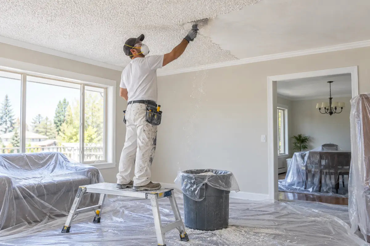 Professional popcorn ceiling removal and smoothing